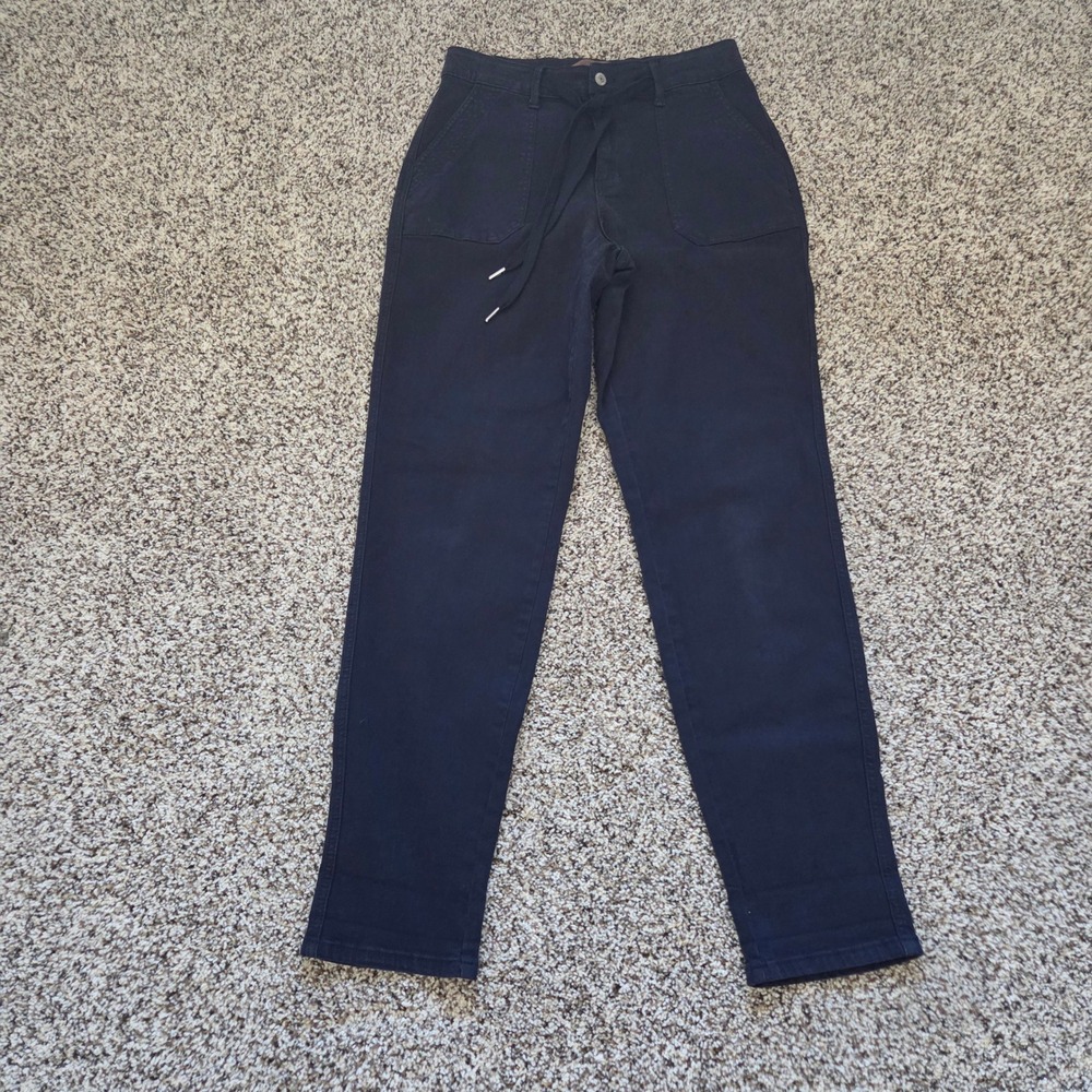 Judy Blue Jogger Pants Womens 7/28 Navy Blue Excellent Garment Dyed Drawstring